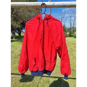 Vintage Uphill Down Products Hooded Jacket Mens XL Red Salt Lake City Utah